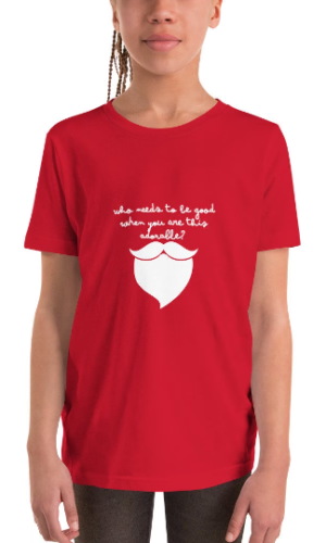 Santa T-shirt for kids: Who needs to be good when you are this adorable?